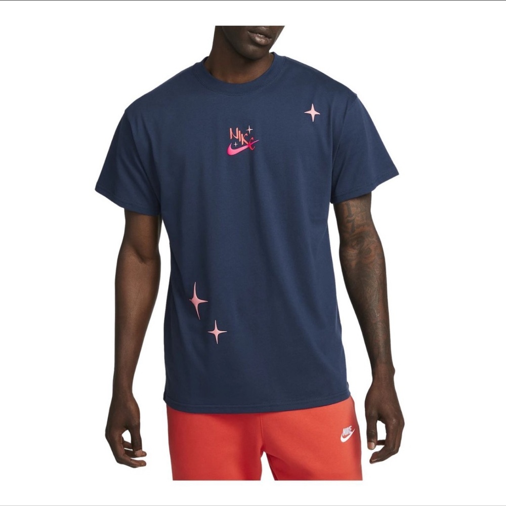 Nike Alien Space Wave Blue and Pink Short Sleeve Tee